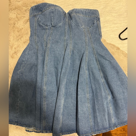 Denim strapless dress - Picture 2 of 2